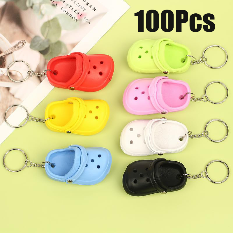 Croc Style Clog - 100 Piezas Mini Llaveros Estilo Croc,
