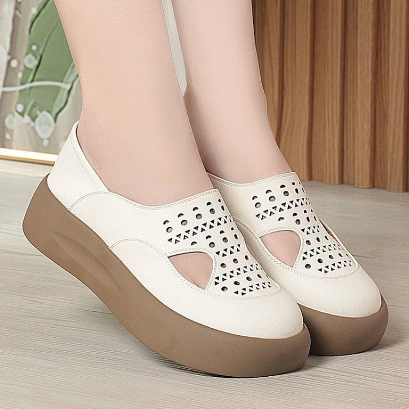 Women Shoes For Walking - Zapatos de Plataforma con Recortes para