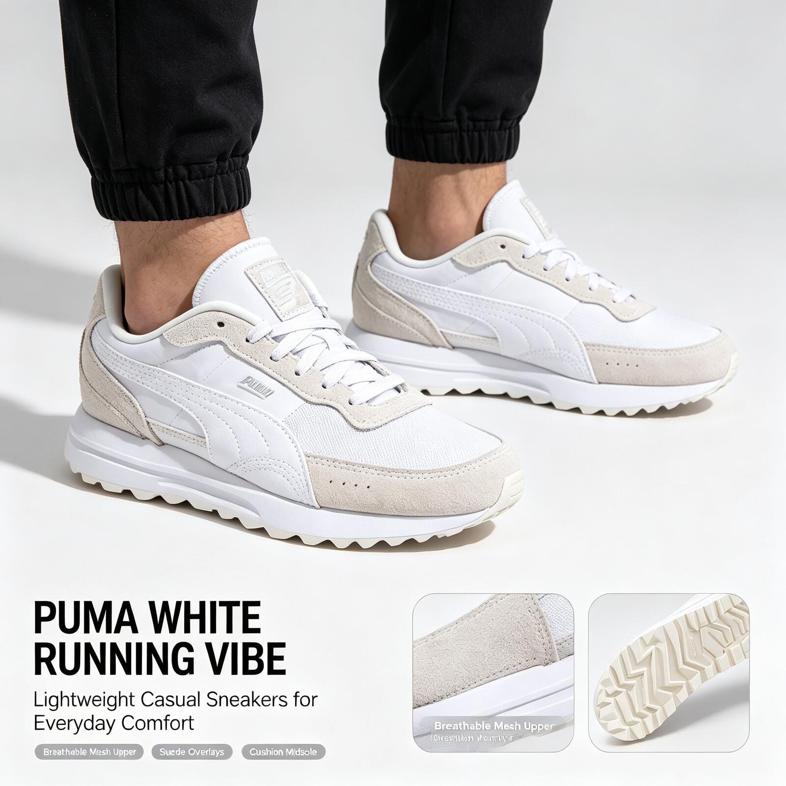Women'S Shoes Puma Sneakers - Nuevas zapatillas de correr ligeras blancas