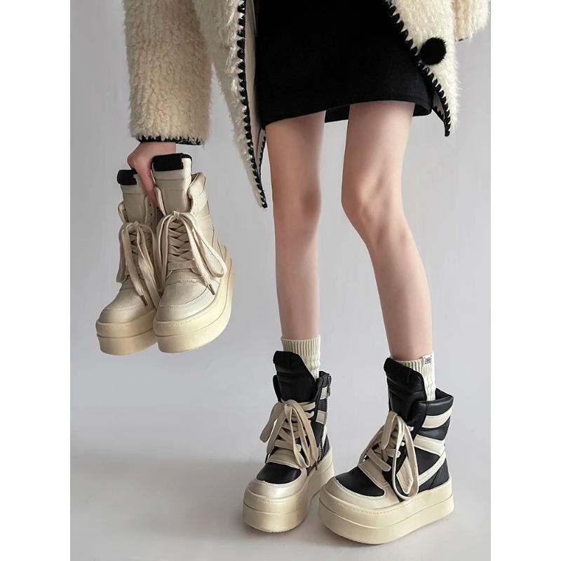 Women Shoes Size Chart - Botas de tobillo con suela gruesa