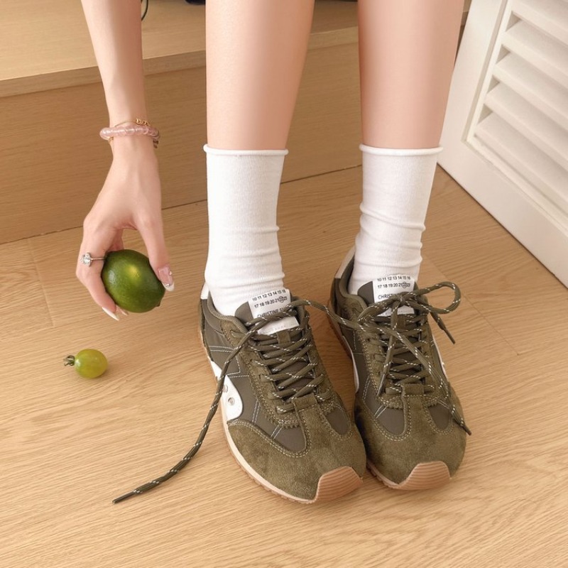 Women Shoes For Walking - Zapatillas Retro de Bloques de Color