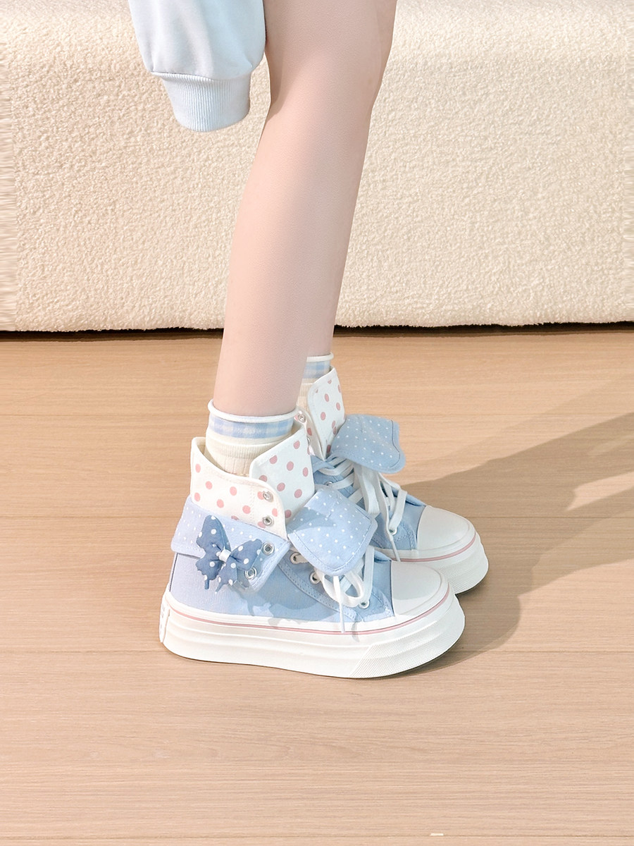 Women'S Shoes Trendy - Zapatillas de lona de caña alta