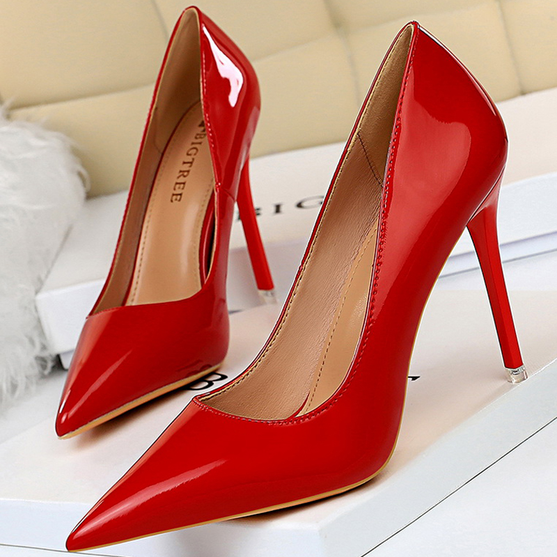 Patent Leather Pump - Zapatos BIGTREE, zapatos de charol, zapatos