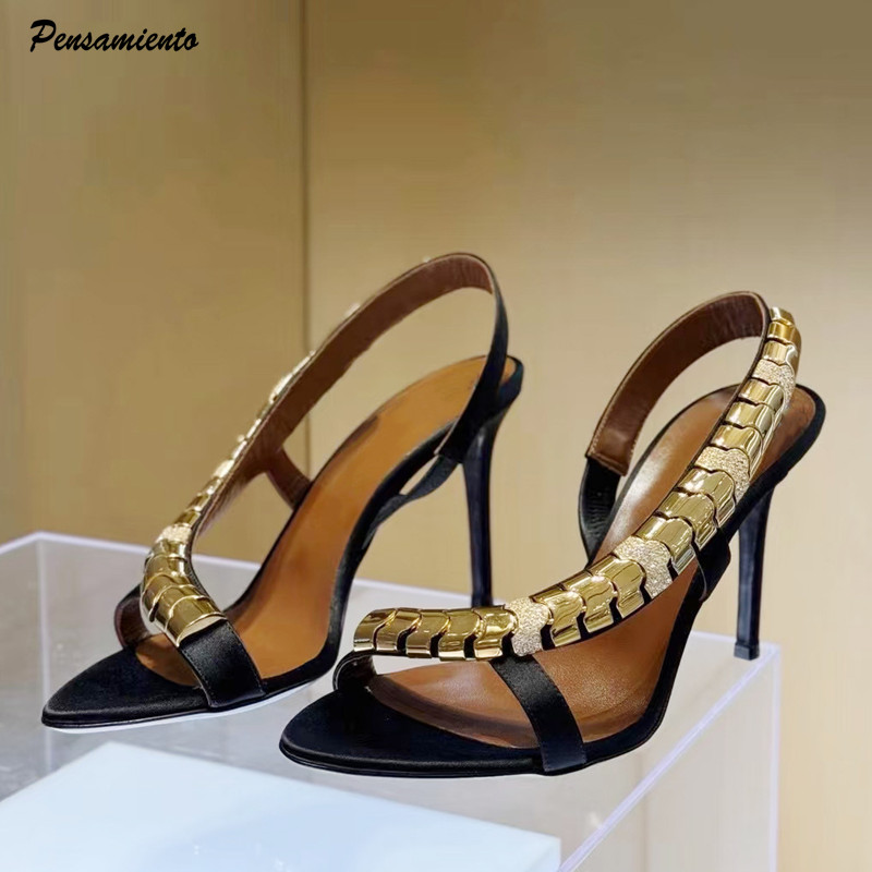 Sandalias de gladiador de saté - Women Shoes Formal reseña y precio