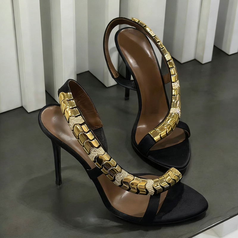 Sandalias de gladiador de saté - Women Shoes Formal reseña y precio