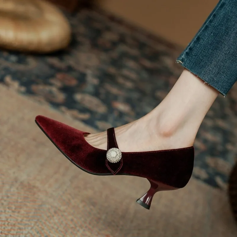 Zapatos Mary Jane con punta pu - Women'S Heels reseña y precio
