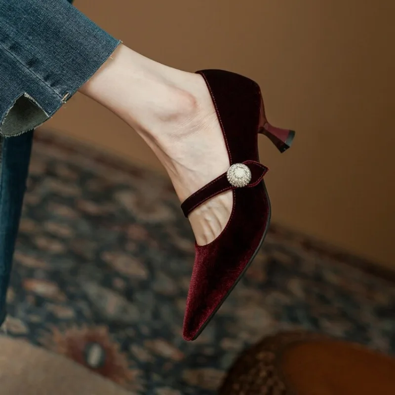 Zapatos Mary Jane con punta pu - Women'S Heels reseña y precio
