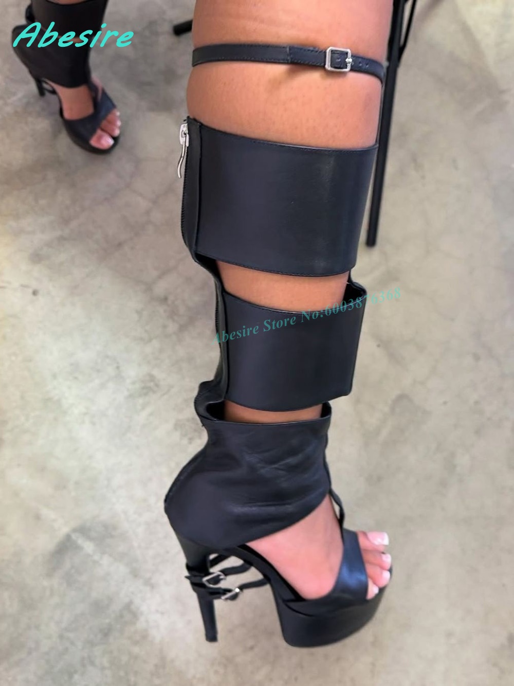 Botas de sandalia altas hasta  - High Knee Heel Boots reseña y precio