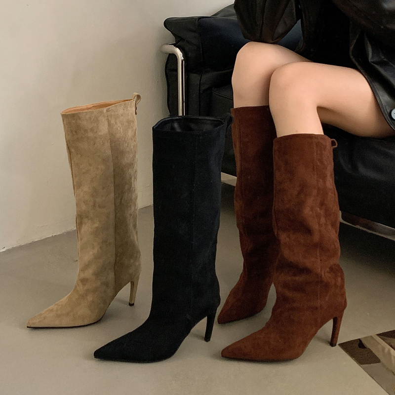 Street Punk invierno Vintage p - High Knee Heel Boots reseña y precio