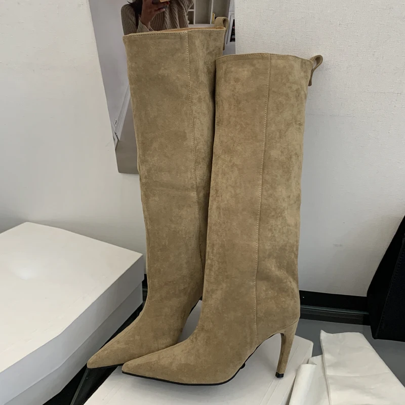 Street Punk invierno Vintage p - High Knee Heel Boots reseña y precio