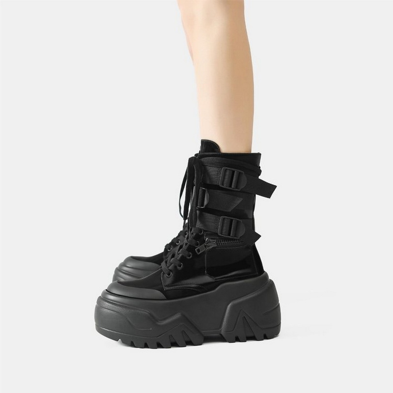 Botas de plataforma gruesas de - Women Shoes Size Chart reseña y precio
