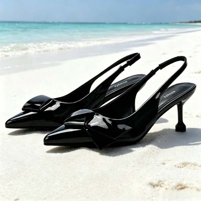 Zapatos de Tacón Alto con Tira - Patent Leather Pump reseña y precio