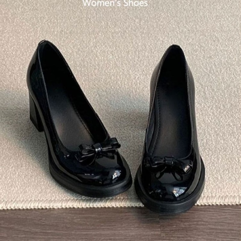 Zapatos Mary Jane Negros de Pl - Patent Leather Pump reseña y precio