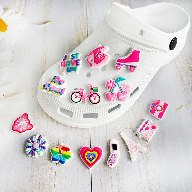 Dijes de arco rosa para zapato - Croc Style Clog reseña y precio