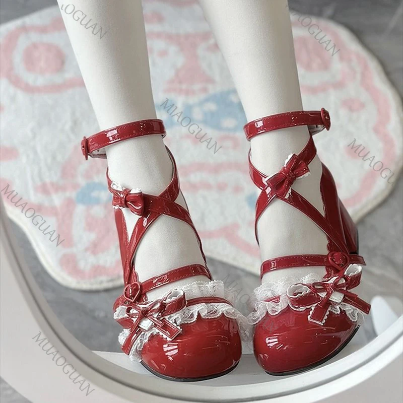 Lolita tacones altos rojos lin - Patent Leather Pump reseña y precio