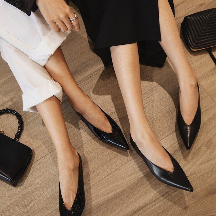 Zapatos de Tacón Bajo para Muj - Patent Leather Pump reseña y precio