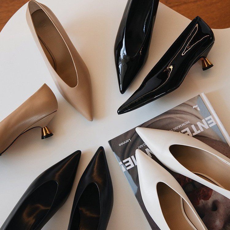 Zapatos de Tacón Bajo para Muj - Patent Leather Pump reseña y precio