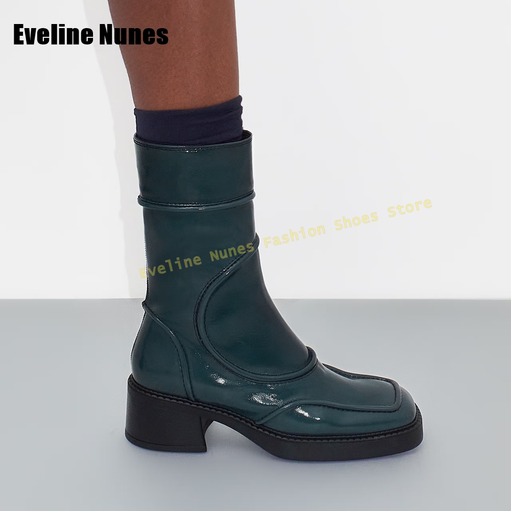 Botas de moda con punta cuadra - High Knee Heel Boots reseña y precio