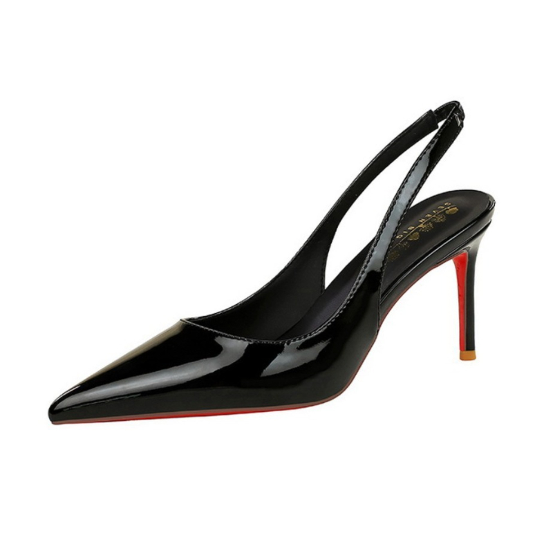 Nuevos tacones altos puntiagud - Patent Leather Pump reseña y precio