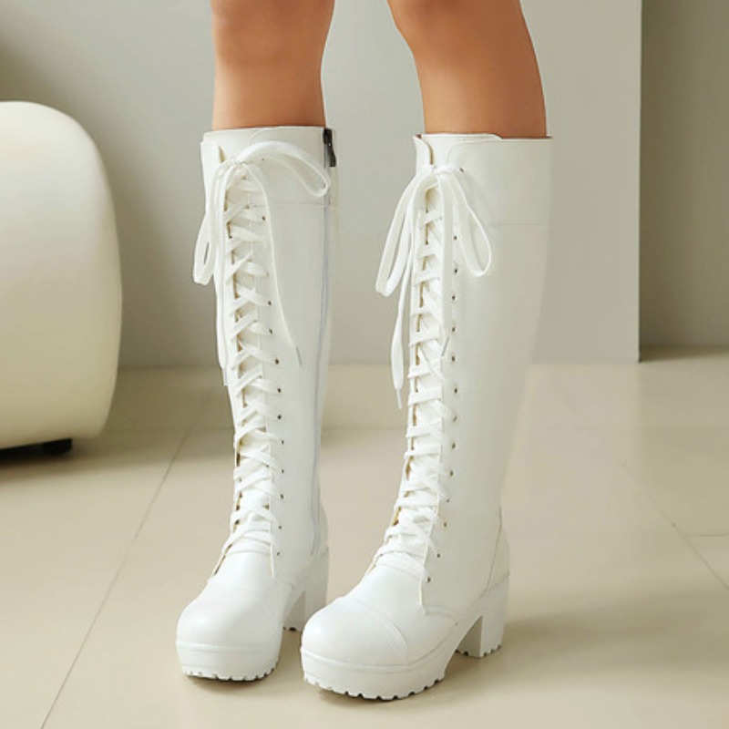 Botas de combate hasta la rodi - High Knee Heel Boots reseña y precio