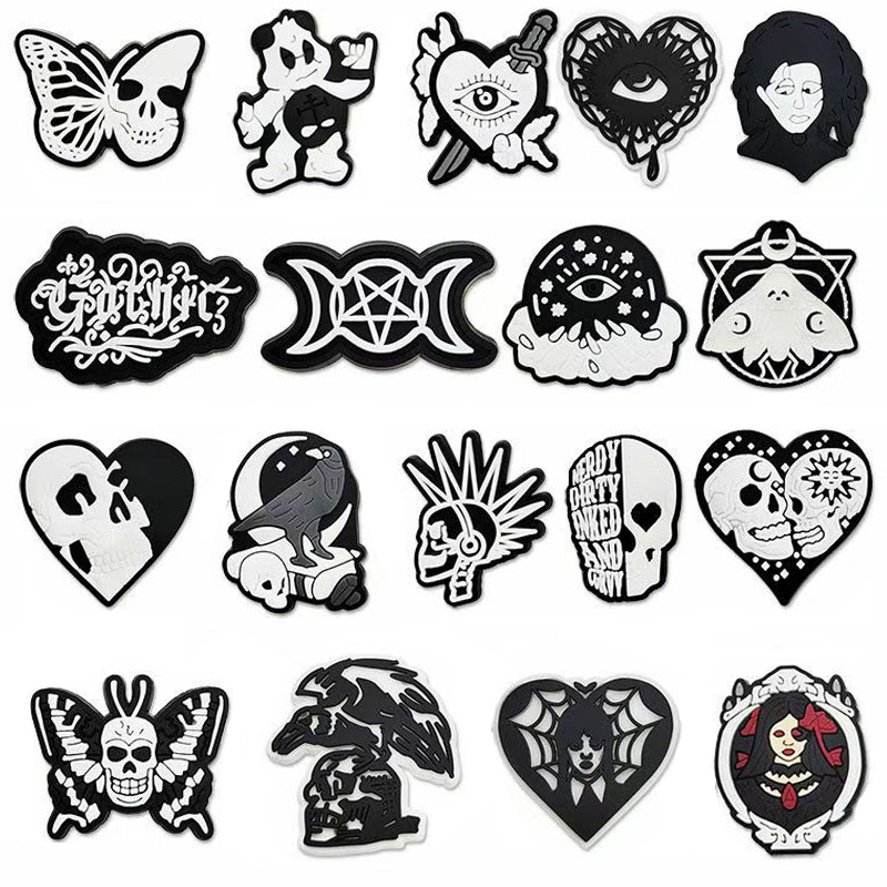Dijes de zapatos de calavera d - Croc Style Clog reseña y precio